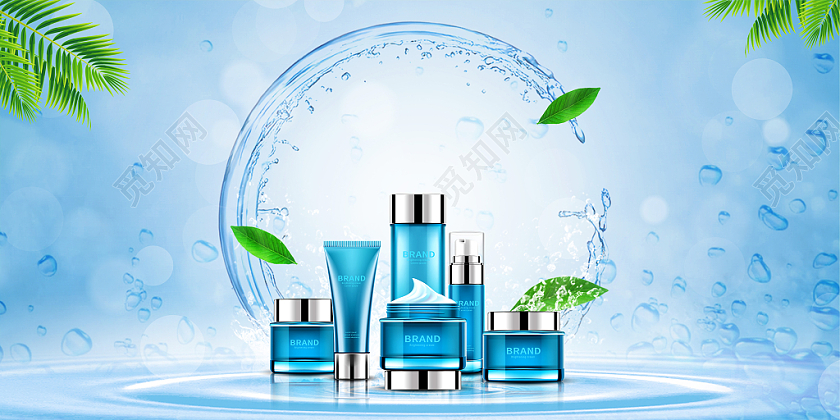 簡約風(fēng)尚 白色系小黑瓶美妝護(hù)膚品的藝術(shù)海報表征